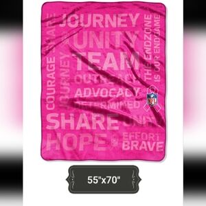 NFL Breast Cancer Awareness Ribbon Edition Throw/ Blanket